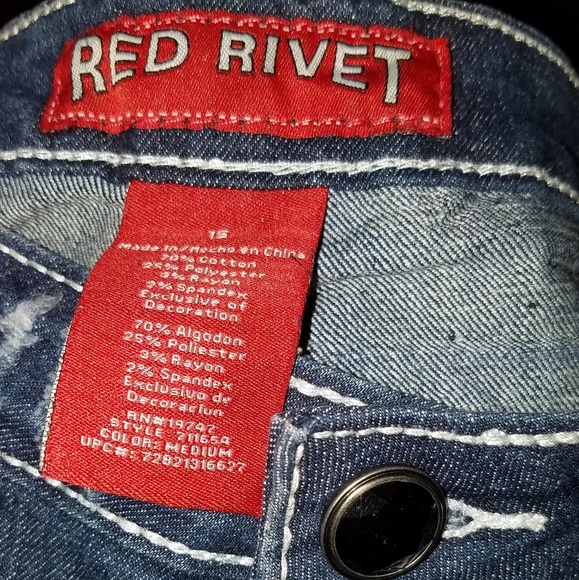 Jeans~ Red Rivet - Picture 4 of 6